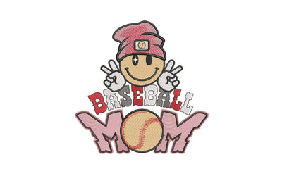 Baseball Mom embroidery design, Mothers Day embroidery design, Summer Sports design. Embroidery/Applique DESIGNS ArtEMByNatalia 