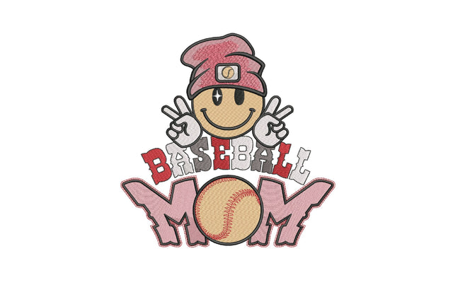 Baseball Mom embroidery design, Mothers Day embroidery design, Summer Sports design. Embroidery/Applique DESIGNS ArtEMByNatalia 