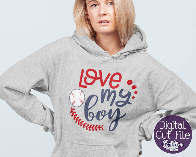 Baseball Mom - Love My Boy Svg SVG Crafty Mama Studios 