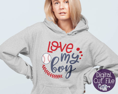 Baseball Mom - Love My Boy Svg SVG Crafty Mama Studios 