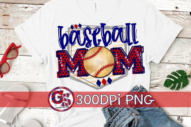 Baseball Mom PNG for Sublimation Sublimation Greedy Stitches 