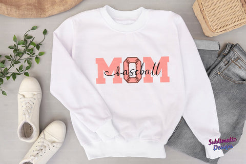 baseball Mom PNG Sublimation Design Sublimation Sublimatiz Designs 