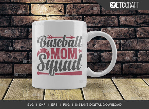 Baseball Mom Squad SVG Cut File, Baseball Svg, Sports Svg, Baseball Quotes, Baseball Cutting File, TG 01864 SVG ETC Craft 