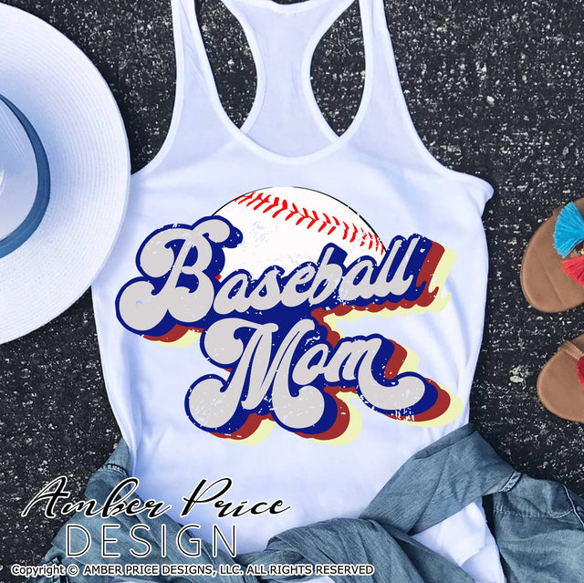 Baseball Mom SVG | Baseball Mama SVG | Retro Baseball SVG PNG DXF | Cute Easter SVG | Baseball mom boho shirt SVG file | Spring SVG | Amber Price Design SVG Amber Price Design 