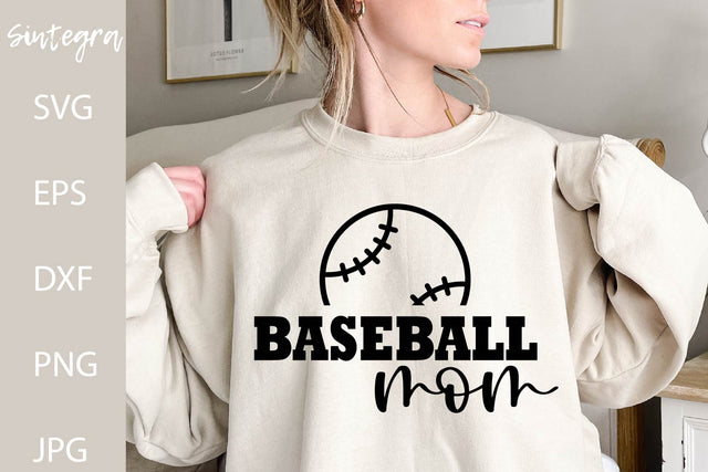 Baseball Mom SVG Cut File, PNG Print Free For Commercial Use SVG Sintegra 