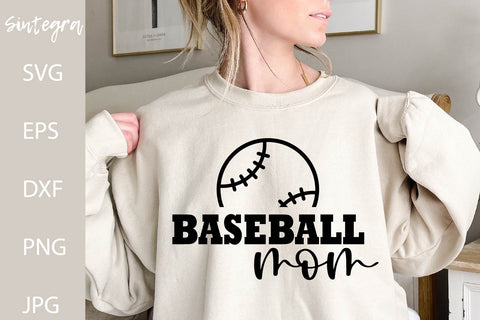 Baseball Mom SVG Cut File, PNG Print Free For Commercial Use SVG Sintegra 