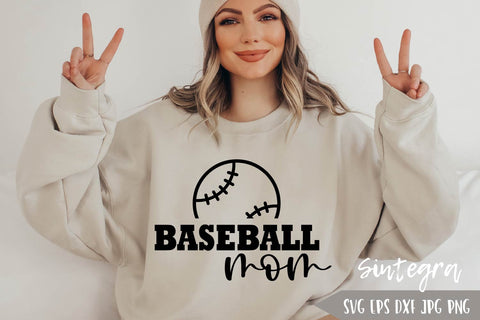 Baseball Mom SVG Cut File, PNG Print Free For Commercial Use - So Fontsy