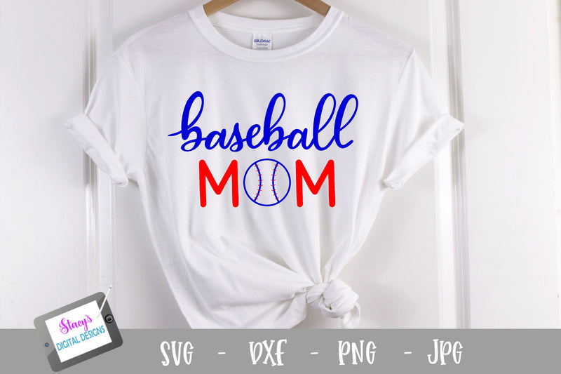 Baseball mom SVG - Sports mom SVG file, handlettered SVG Stacy's Digital Designs 
