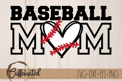 Baseball Mom SVG SVG Caffeinated SVGs 