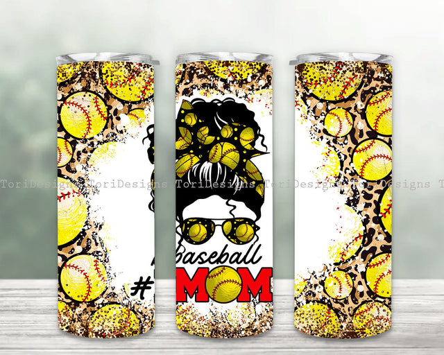 Baseball Mom Tumbler, Baseball Mama Tumbler Template 20 oz Skinny Tumbler, Sport Tumbler template Sublimation, Sports Mom Digital Download Sublimation ToriDesigns 