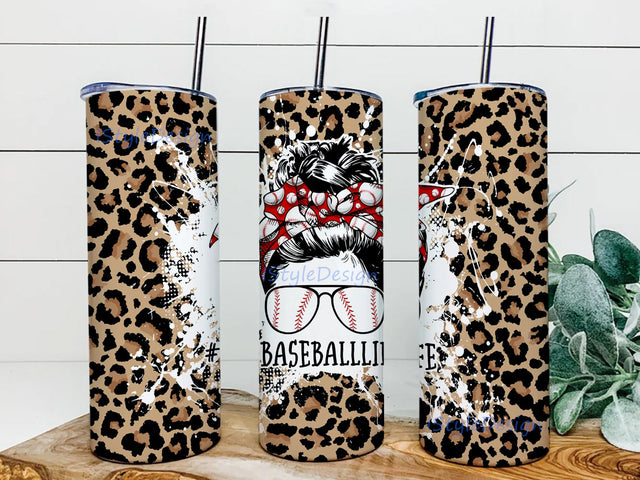 Baseball Mom Tumbler, Baseball Mom Life Tumbler Design , Dirty Baseball Sublimation, Sport Mom 20 oz Skinny Wrap Sublimation Sublimation BouDesign 