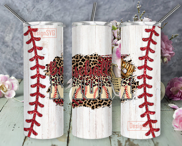 Baseball Mom Wood Tumbler Design, Baseball 20oz Skinny Tumbler, Baseball Glitter Tumbler Png, Game Day Png, Mother Day Gift, Sport Sublimation Design, Instat Download Sublimation DesignSVG 