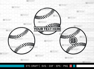 Baseball Monogram, Baseball SVG Cut Files, Baseball Silhouette, Softball Svg, Sports Svg, Sports Balls Svg, Baseball Svg, SB00101 SVG ETC Craft 
