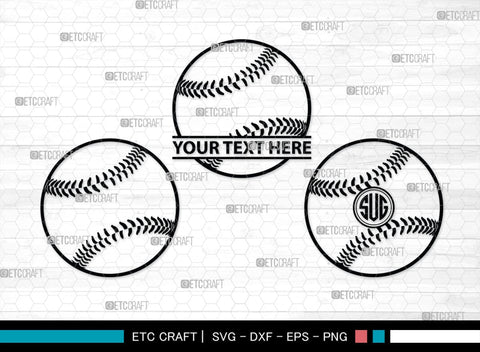Baseball Monogram, Baseball SVG Cut Files, Baseball Silhouette, Softball Svg, Sports Svg, Sports Balls Svg, Baseball Svg, SB00101 SVG ETC Craft 