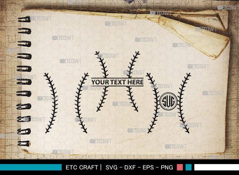 Baseball Monogram, Baseball SVG Cut Files, Baseball Silhouette, Softball Svg, Sports Svg, Sports Balls Svg, Baseball Svg, SB00101 SVG ETC Craft 