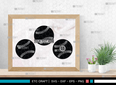 Baseball Monogram, Baseball SVG Cut Files, Baseball Silhouette, Softball Svg, Sports Svg, Sports Balls Svg, Baseball Svg, SB00101 SVG ETC Craft 