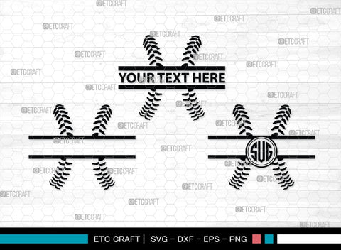 Baseball Monogram, Baseball SVG Cut Files, Baseball Silhouette, Softball Svg, Sports Svg, Sports Balls Svg, Baseball Svg, SB00101 SVG ETC Craft 
