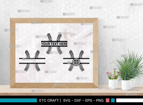 Baseball Monogram, Baseball SVG Cut Files, Baseball Silhouette, Softball Svg, Sports Svg, Sports Balls Svg, Baseball Svg, SB00101 SVG ETC Craft 