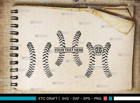 Baseball Monogram, Baseball SVG Cut Files, Baseball Silhouette, Softball Svg, Sports Svg, Sports Balls Svg, Baseball Svg, SB00101 SVG ETC Craft 