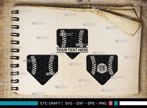 Baseball Monogram, Baseball SVG Cut Files, Baseball Silhouette, Softball Svg, Sports Svg, Sports Balls Svg, Baseball Svg, SB00101 SVG ETC Craft 