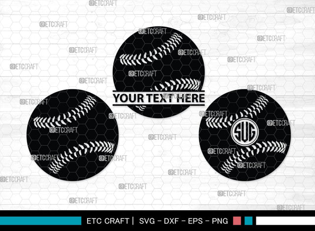Baseball Monogram, Baseball SVG Cut Files, Baseball Silhouette, Softball Svg, Sports Svg, Sports Balls Svg, Baseball Svg, SB00101 SVG ETC Craft 