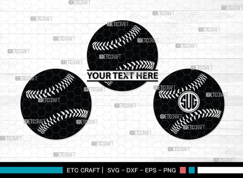 Baseball Monogram, Baseball SVG Cut Files, Baseball Silhouette, Softball Svg, Sports Svg, Sports Balls Svg, Baseball Svg, SB00101 SVG ETC Craft 