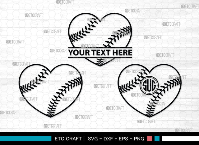 Baseball Monogram, Baseball SVG Cut Files, Baseball Silhouette, Softball Svg, Sports Svg, Sports Balls Svg, Baseball Svg, SB00101 SVG ETC Craft 