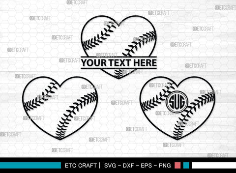 Baseball Monogram, Baseball SVG Cut Files, Baseball Silhouette, Softball Svg, Sports Svg, Sports Balls Svg, Baseball Svg, SB00101 SVG ETC Craft 
