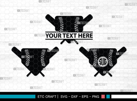 Baseball Monogram, Baseball SVG Cut Files, Baseball Silhouette, Softball Svg, Sports Svg, Sports Balls Svg, Baseball Svg, SB00101 SVG ETC Craft 