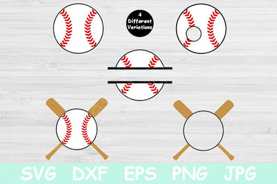 Baseball Monogram Svg, Baseball Png, Baseball Bat Svg Files for Cricut, Baseball Svg Designs for Silhouette, Split Baseball Vector Cut Files SVG TiffsCraftyCreations 