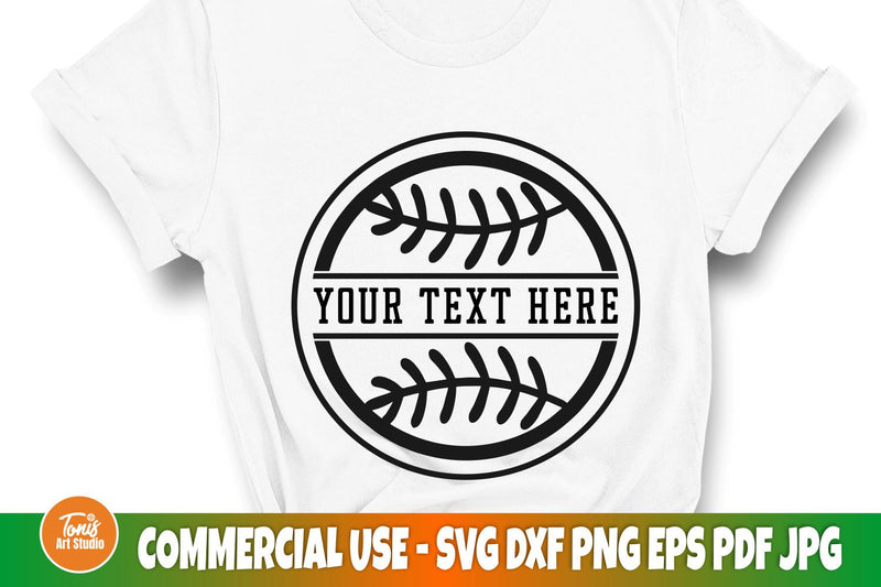Baseball Monogram SVG Cut File, Team Shirt, Mom Softball PNG SVG TonisArtStudio 