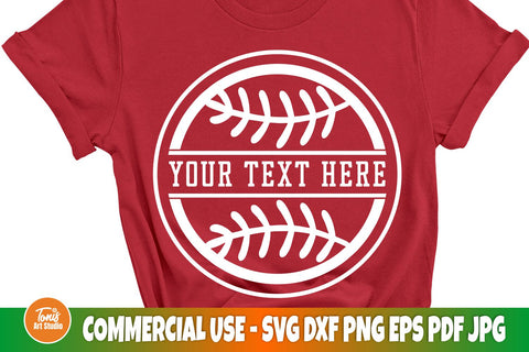 Baseball Monogram SVG Cut File, Team Shirt, Mom Softball PNG SVG TonisArtStudio 