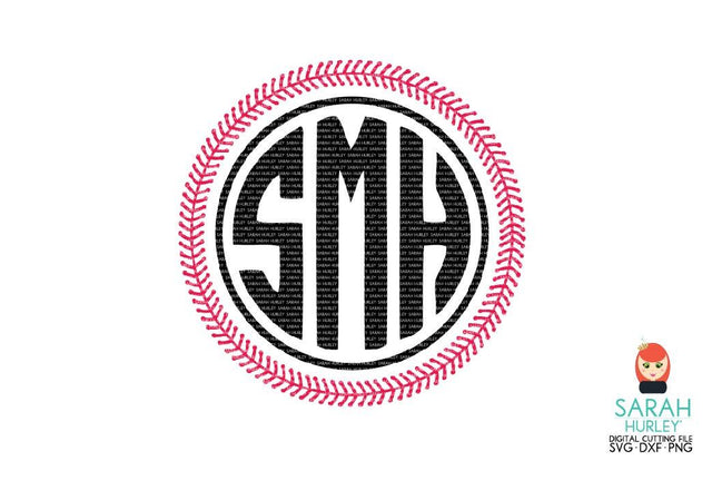 Baseball Monogram SVG Sarah Hurley 