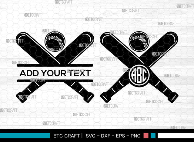 Baseball Monogram SVG, Softball Svg, Baseball Glove Svg, Baseball Bat Svg, Baseball Ball Svg, Split Monogram Svg SVG ETC Craft 