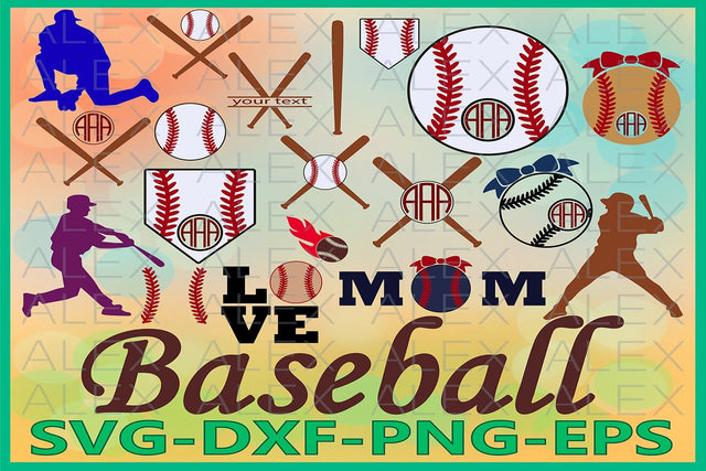 Baseball Monogram Svg SVG AlexSVGStudio 