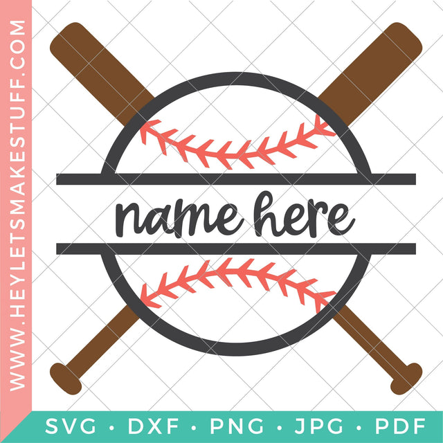 Baseball Monogram SVG SVG Hey Let's Make Stuff 