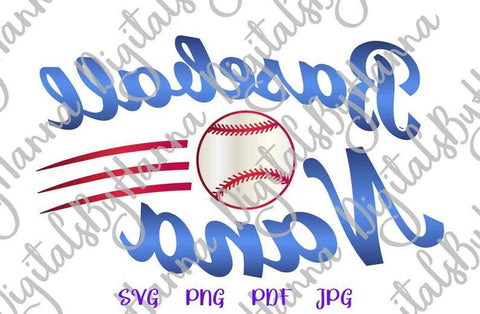 Baseball Nana Sign Print & Cut File SVG Digitals by Hanna 