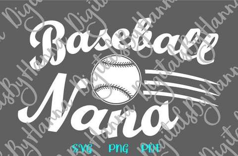 Baseball Nana Sign Print & Cut File SVG Digitals by Hanna 