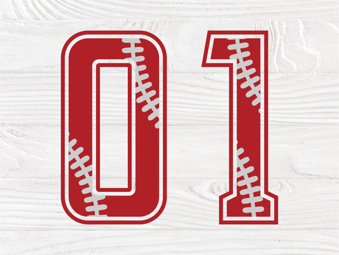 Baseball Number Letter Font Alphabet SVG Cricut Cut File 