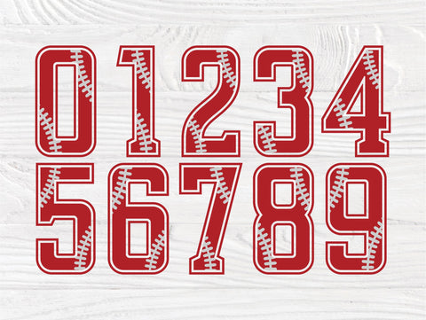 Baseball Number Letter Font Alphabet SVG Cricut Cut File 