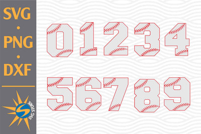 Baseball Numbers SVG, PNG, DXF Digital Files Include SVG SVGStoreShop 