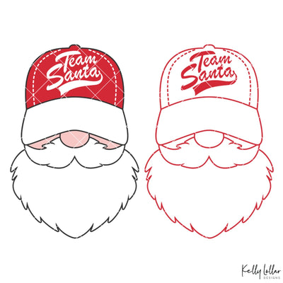 Baseball or Softball Santa Face SVG Kelly Lollar Designs 