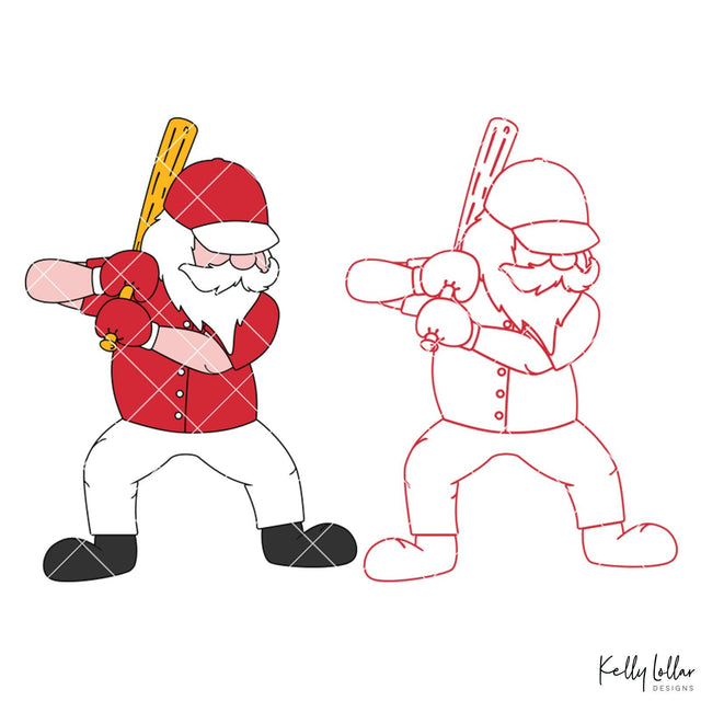 Baseball or Softball Santa SVG Kelly Lollar Designs 