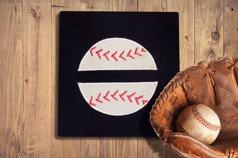 Baseball or Softball Split Applique Embroidery Embroidery/Applique Designed by Geeks 