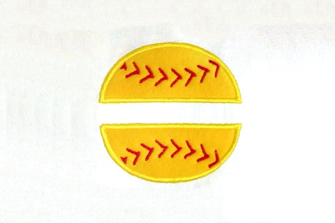Baseball or Softball Split Applique Embroidery Embroidery/Applique Designed by Geeks 