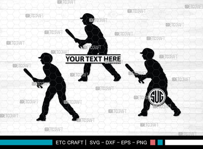 Baseball Player Monogram, Baseball Player Silhouette, Baseball Player SVG, Baseball Svg, Sports Svg, Softball Svg, SB00102 SVG ETC Craft 