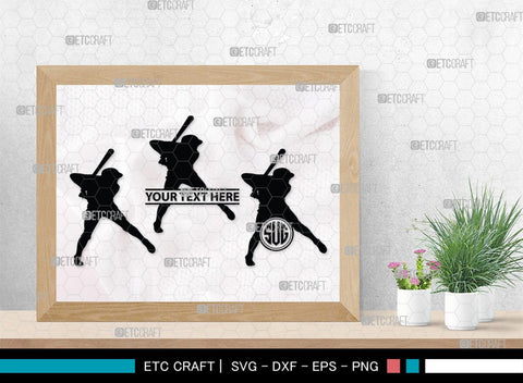 Baseball Player Monogram, Baseball Player Silhouette, Baseball Player SVG, Baseball Svg, Sports Svg, Softball Svg, SB00102 SVG ETC Craft 