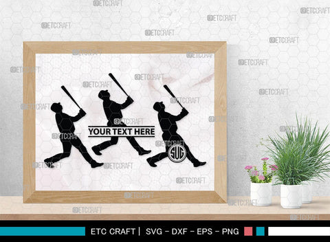 Baseball Player Monogram, Baseball Player Silhouette, Baseball Player SVG, Baseball Svg, Sports Svg, Softball Svg, SB00102 SVG ETC Craft 