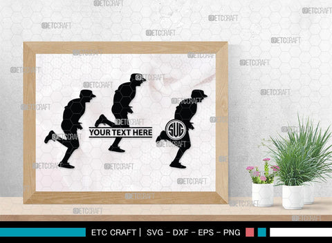 Baseball Player Monogram, Baseball Player Silhouette, Baseball Player SVG, Baseball Svg, Sports Svg, Softball Svg, SB00102 SVG ETC Craft 