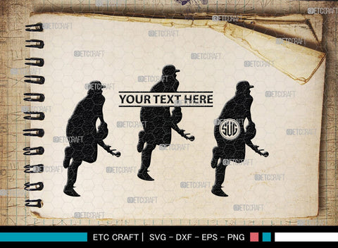 Baseball Player Monogram, Baseball Player Silhouette, Baseball Player SVG, Baseball Svg, Sports Svg, Softball Svg, SB00102 SVG ETC Craft 